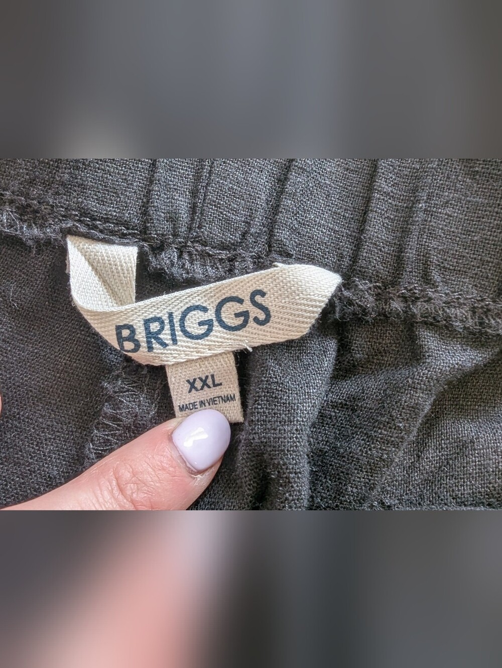 2/$20 Briggs New York Black High-Waist Linen-Blend Shorts - Picture 7 of 8